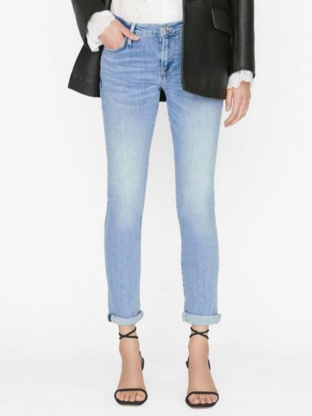 FRAME Le Garcon Ankle Sim Boyfriend Jeans in Florence  - Size 26
